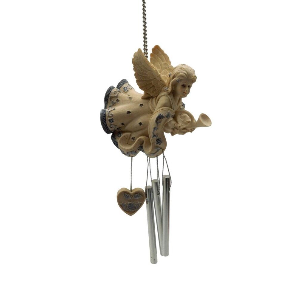 Sarah's Angels Wind Chime Angel Playing Trumpet Hanging Decor-US Duties Prepaid